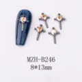 Dunkler Gotischer Kreuz Nagelkunst Strass 8x13mm Manikuere Zubehoer Dekorationen - Kreuz (B246)