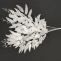 Artificial white willow leaf vine bunch for wedding decoration and floral arrangements. - Artificial Weeping Willow Branch No. 2 White