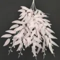 Detailed view of artificial pink willow leaf vine branch, perfect for wedding and event decor. - Willow Handle No. 2 - Light Pink