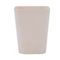 Poubelle en plastique unie minimaliste, corbeille à papier rectangulaire ouverte pour la maison. - Kaki