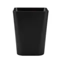 Corbeille à papier carrée ouverte en plastique noir pour la maison et le bureau moderne. - Noir