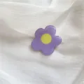 Süßer lila Blumen Handyhalter, Harz kollabierbarer Sockelständer für Smartphone Dekoration. - Kleine Blume im HyunA-Stil [Lila]