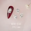 K9 Kristall Nagelkunst Charms Legierung Strass 3D Manikuere Schmuck DIY Zubehoer 7x11mm - Halo Tränenform Stil (MZH-B36)