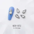 Tropfenförmige Strass-Nail-Art-Anhänger glänzende Kristalle Legierung DIY Maniküre Details. - Wassertropfen Unregelmäßiger Stil (B72) / 10er Pack