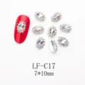 Shiny AB crystal nail art rhinestones, 7x10mm alloy diamond charms for manicure decoration. - Irregular Rhinestone (LF-C17) / 10 Pieces/Pack
