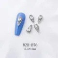 Tränenform Strass Nagelkunst Charms, Legierung Kristall Diamant Edelsteine für DIY Maniküre, 5.5x12mm. - Wassertropfen Unregelmäßiger Stil (B76) / 10er Pack