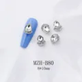 Japanische Legierung transparenter weißer tropfenförmiger Nagel-Strass 8x10mm DIY - Unregelmäßiger Facettierter Stil (B80) / 10er Pack