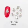 Japanese alloy irregular nail rhinestones k9 ab glass crystal charms 6x8mm for nail art design - Luxury Irregular Rhinestone (LF-C26) / 10 Pieces/Pack