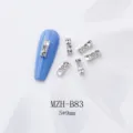Japanische Legierung rechteckig Strass Nagelkunst Charms Kristall DIY Maniküre Zubehör - Rechteckiger Unregelmäßiger Stil (B83) / 10er Pack