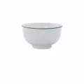 Bol rond en céramique blanche, 4,5 pouces emballage simple, vaisselle minimaliste pour maison. - Bol rond 4,5 pouces ligne noire
