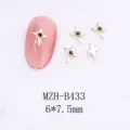 Charms nail art etoile doree bijoux strass metalliques 3D brillants pour manucure - Breloque Étoile Alliage (B433)