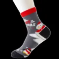 Christmas Cartoon Cotton Socks Mid Tube Winter Cute Snowman Casual Socks For Women - One Size / A-1