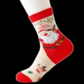 Christmas cartoon cotton socks mid-tube cute reindeer Santa socks autumn winter casual wear - One Size / A-4