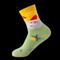 Christmas cotton socks mid tube cute cartoon Santa Claus winter casual couple socks hosiery - One Size / A-5