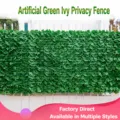 Artificial ivy privacy fence screen green leaf hedge for outdoor balcony garden decor - 0.5m*1m / Light Maple Leaf Fence