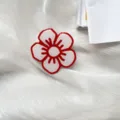 Cute white and red flower phone grip socket, stylish aesthetic mobile phone stand holder for daily use. - M 71 Little Red Flower