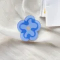 Blue irregular flower resin mobile phone holder, cute aesthetic pop socket stand for smartphone. - M108 Blue Vein Multi-Blue Flower