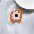 Cute orange flower phone grip aesthetic acrylic collapsible mobile stand holder for smartphone - Orange Flower