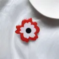 Red flower phone grip stand, cute expandable mobile socket holder, aesthetic phone accessory. - Red Small Flower