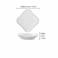 White ceramic square plate 7.5 inch modern minimalist dining dish for home kitchen tableware use - Black Line 7.5-inch Square Plate