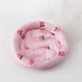Rosa Letto per Criceto Piccolo Animale Caldo Pile Cuscino Carino Motivo Pesca Tappeto - Ciliegia rosa (seta di ghiaccio estiva)