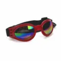 Rote klappbare Haustier-Sonnenbrille für Hunde, stylischer UV-Schutz mit elastischem Band. - Einheitsgröße / Rot