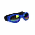 Klappbare blaue Haustier Sonnenbrille und Hunde Schutzbrille mit bunten reflektierenden Linsen. - Einheitsgröße / Blau