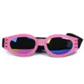 Foldable pink pet sunglasses windproof dog goggles stylish eye protection cool accessories - Pink