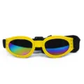 Faltbare Haustier Sonnenbrille fuer Hunde, winddichte Brille, coole Katzen und Hunde Accessoires. - Gelb