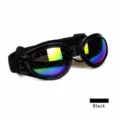 Klappbare Haustier-Sonnenbrille mit bunten reflektierenden Gläsern und Gummiband. - Einheitsgröße / Schwarz