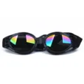 Klappbare Haustier-Sonnenbrille mit bunten Gläsern, winddichter Augenschutz für Hunde und Katzen. - Schwarz