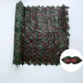 Artificial red perilla leaf privacy fence green ivy screening balcony garden decor 1x3m - 0.5m*0.5m / Color Printed Red Perilla Leaf Fence
