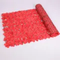 Red artificial flower fence privacy screen balcony garden decorative plant roll 1x3m mesh - 0.5m*0.5m / Red Small Flower Fence