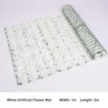 Artificial flower fence privacy screen white small flowers 1x3m balcony garden decor - 0.5m*0.5m / White Small Flower Fence
