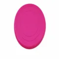 Soft bite-resistant pet dog frisbee detail showing rose red color and texture. - Rose Red
