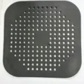 Square silicone drain cover for kitchen sink bathroom hair catcher and sewer filter net - Black