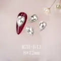 K9 kristall nagelkunst strasssteine tropfenform legierung diamant charms für diy maniküre 8x12mm - Tränenform Herz Kombi Stil (MZH-B43)