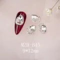 K9 Kristall Tropfen Nagelkunst Strasssteine Legierung Diamant Anhänger für DIY Maniküre - Facettierte Tränenform Stil (MZH-B45)