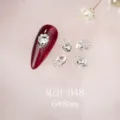 K9 Nagelkunst Strasssteine herzförmig Legierung spitzer Rücken DIY Maniküre Charms 6x8mm - Filigranes Kleines Herz Stil (MZH-B48)