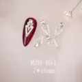 Dreieck Legierung Nagelkunst Strass Klare Kristall DIY Maniküre Zubehör 7x16mm - Verlängertes Dreieck Stil (MZH-B51)