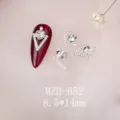 K9 Strasssteine Nagelkunst DIY herzförmige Legierung Charms für Maniküre Dekorationen 8.5x14mm - Breites Pfeilspitzen Herz Stil (MZH-B52)