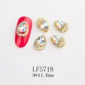 Luxury teardrop nail rhinestones AB crystal charms for stunning 3D nail art decoration designs. - 5718
