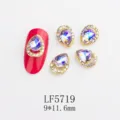 Luxury nail art rhinestones AB drop crystal alloy flatback manicure decorations 9x11.6mm - 5719