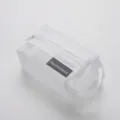 Trousse de toilette blanche en filet avec fermeture éclair, sac de rangement transparent pratique. - Petit Carré Blanc