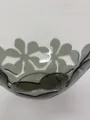 Transparent grey petal fruit bowl, stylish acrylic snack storage plate for living room decor. - Light Gray