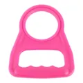 Pink plastic water bottle handle lifter, ergonomic portable gallon jug carrier hook tool. - Pink