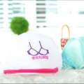 Sac de lavage en filet fin et épais avec broderie soutien-gorge et fermeture éclair rose. - Sac à linge pour lingerie