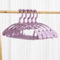 Wide shoulder rotating plastic clothes hanger anti-slip coat storage drying rack pink - 10 Pieces Pack / Pink