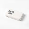 Portable mini pill box with compartments, white travel pill organizer for daily medication. - Letter Pill Box