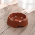 Brown plastic pet bowl, durable anti-overturning feeding bowl for cats and dogs, coffee color option. - Coffee